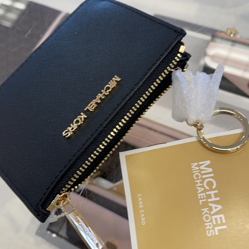 Michael Kors Jet Set Travel Small Leather Top Zip Coin Pouch With ID - Picture 3 of 11